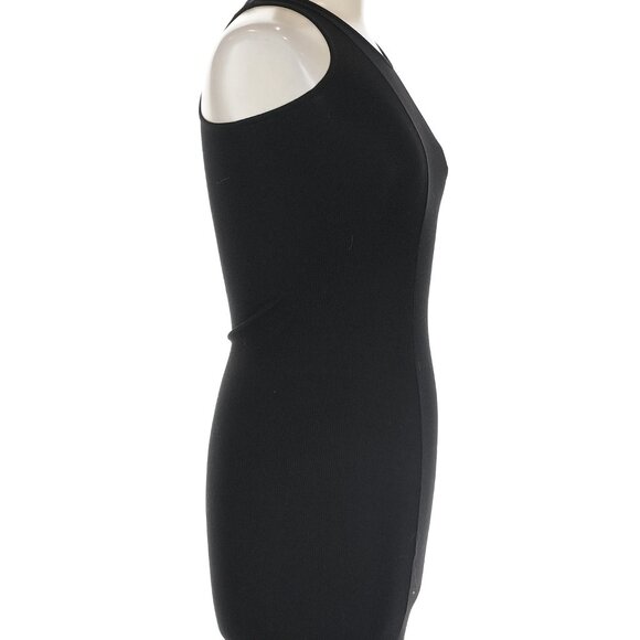 Skims Cotton Rib Tank Dress Black - Picture 3 of 7
